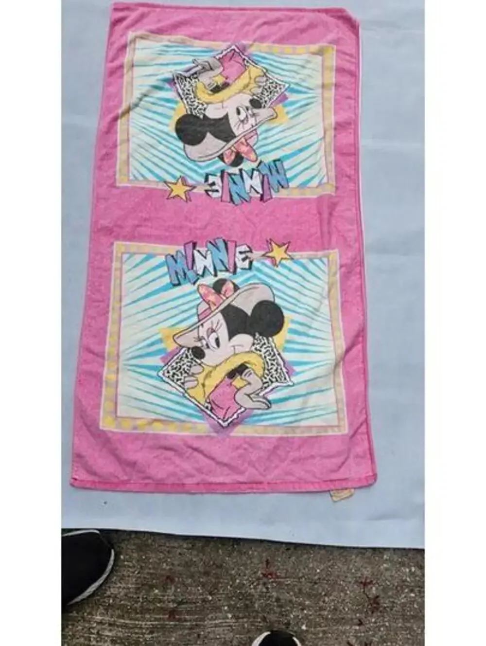 Vintage Disney Minnie Mouse Pink Beach Towel